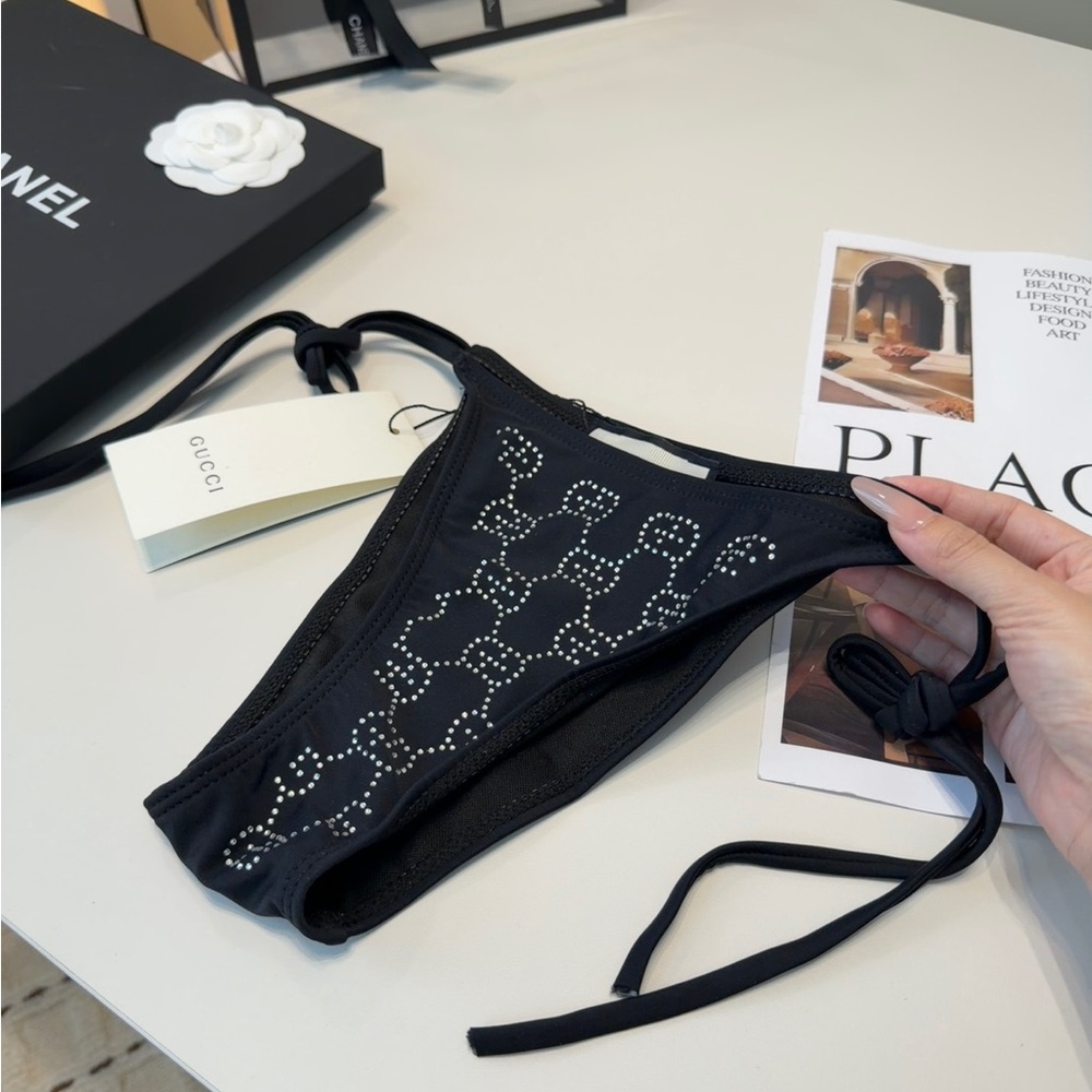 Gucci Black GG Crystal Bikini Set - Picture 3 of 9